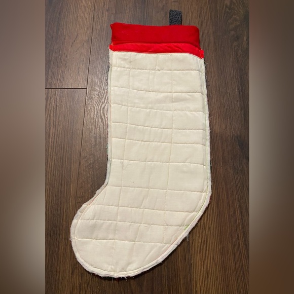 Handmade Patchwork Fabric Striped Christmas Stocking - Picture 8 of 9
